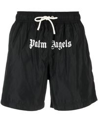 Palm Angels - E Badehose mit Logo-Print - Lyst