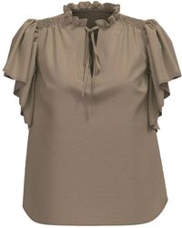 co'couture - Overhemden ,Vrouwelijke Ruches Top - Lyst