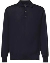 Alpha Studio - Tops ,Blauw ,Leer Polo Shirt - Lyst