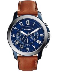 Fossil - Grant Fs5151 Zeitlose Zweifarbige Chronograph-Uhr - Lyst
