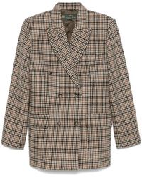 A.P.C. - Double-Breasted Blazer Met Zakken - Lyst