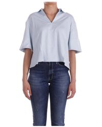 K-Way - Blaues Polo-Shirt Regular Fit Baumwolle - Lyst
