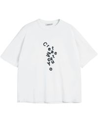 YMC - T-Shirt Met Ronde Hals En Print - Lyst