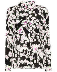 MSGM - Overhemden ,Veelkleurig ,Bloes Met Bloemenprint En Knopen - Lyst