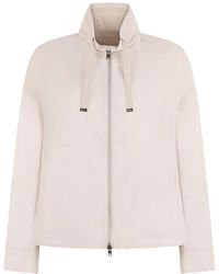Herno - Jassen ,Wit ,Polyester Lichtgewicht Jas - Lyst