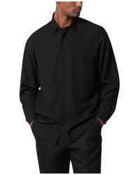 Lardini - Overhemden ,Zwart ,Katoen Camicia - Lyst