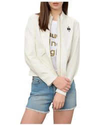 Blauer - Jassen ,Wit ,Katoen Korean Collar Katoenen Jas - Lyst