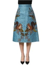 Dolce & Gabbana - Blue Jacquard Embroidered A - Lyst