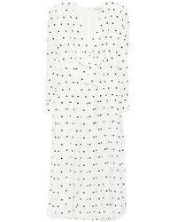 Alessandra Rich - Polka Dot Geplooide Rok Jurk - Lyst