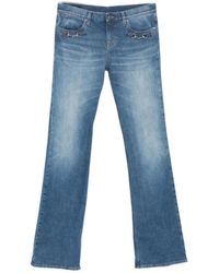 Gucci - Jeans ,Blauw ,Katoen Stretch Katoen Denim Met Horsebit - Lyst