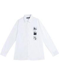 KARL LAGERFELD - Overhemden ,Wit ,Katoen Camicia Foto Karl - Lyst