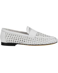 Doucal's - Witte Geperforeerde Leren Loafer - Lyst
