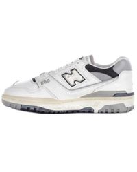 New Balance - Sneakers mit leder und canvas details,sneakers,grau off white 550 sneakers - Lyst