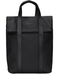 Rains - Tassen ,Zwart ,Polyester 2 Way Tote Backpack Mini - Lyst
