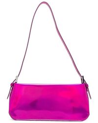 BY FAR - Fuchsia leder umhängetasche - Lyst