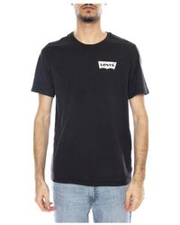 Levi's - Tops ,Zwart ,Katoen Graphic Crewneck Tee - Lyst