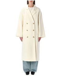 Loulou de Saison - Oversized Wollmantel Mit Doppelreihiger Knopfleiste - Lyst