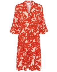 Saint Tropez - Water Blooms Kleid Mit Rüschen-Details - Lyst
