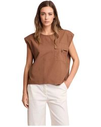Kocca - Katoenen Blouse Met Korte Mouwen - Lyst