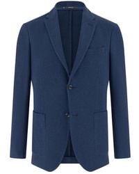 BOGGI - Jassen ,Blauw ,Katoen Bari B Jersey Micro Textured Jacket - Lyst