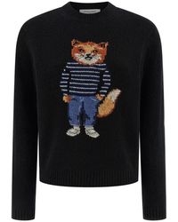 Maison Kitsuné - Round-Neck Knitwear - Lyst