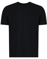 Slowear - Geribbelde Ronde Hals Katoenen T-Shirt - Lyst