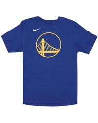 Nike - Fitness ,Blauw ,Katoen Nba Logo Essential T-Shirt - Lyst