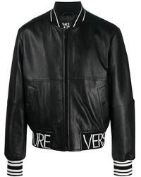 Versace - Giacca bomber in pelle - Lyst