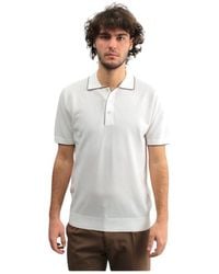 Paolo Pecora - Weißes polo-shirt mit kurzen ärmeln - Lyst