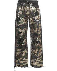 R13 Slim Boyfriend Jeans W/paillettes - Groen