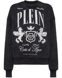 Philipp Plein - Hoodies & Sweatvesten ,Zwart ,Katoen Sweatshirt - Lyst