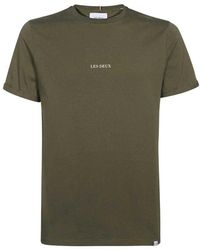 Les Deux - Baumwoll rundhals t-shirt - Lyst