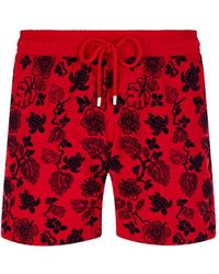 Vilebrequin - Badmode ,Rood ,Polyester Natuurlijke Schildpadden Zwemshorts Klassieke Stijl - Lyst