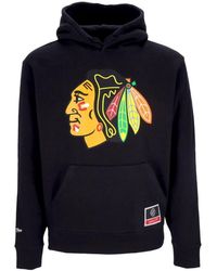 Mitchell & Ness - Hoodies & Sweatvesten ,Zwart ,Katoen Nhl Team Logo Hoodie Zwart - Lyst