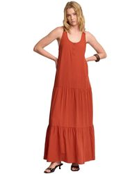 Kocca - Relaxed Flared Jurk Op Volledige Lengte - Lyst
