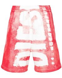 DIESEL - Rote p-bisc shorts - Lyst