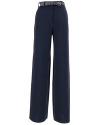 Max Mara - Broeken ,Blauw ,Leer Cady Broeken - Lyst