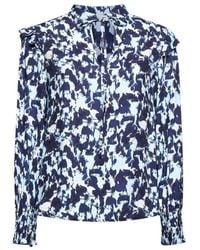Silvian Heach - Bedruckte Bluse Mit Bindehals - Lyst