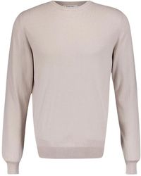 Boglioli - Beiger Baumwollstrickpullover - Lyst