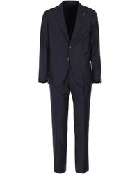 Tagliatore - Kostuums ,Blauw ,Leer Abito 1254 - Lyst