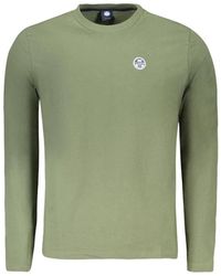 North Sails - Tops ,Groen ,Katoen Groene Katoenen Longsleeve T-Shirt Met Logo - Lyst