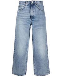 Totême - Jeans a vita alta e gamba larga in blu sbiadito - Lyst