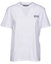 Golden Goose - Camiseta blanca de manga corta con estampado de estrellas - Lyst