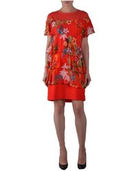 Pinko - Kleedjes ,Rood ,Day Dress - Lyst