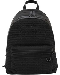 Emporio Armani - Logo Rucksack Mit Verstellbaren Schultergurten - Lyst