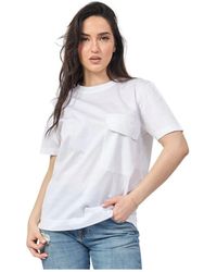 ALESSIA SANTI - Weiße T-Shirts Und Polos Mit Tasche - Lyst