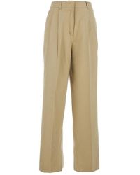 DUNST - Broeken ,Katoen Double Pleated Chino Slacks - Lyst