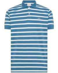 Sun 68 - Tops ,Blauw ,Katoen Polo Shirt - Lyst