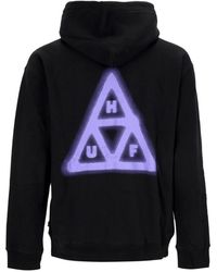 Huf - Schwarzer horus full zip hoodie streetwear - Lyst
