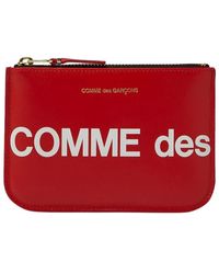 Comme des Garçons - Stilvolle logo-print-ledertasche - Lyst